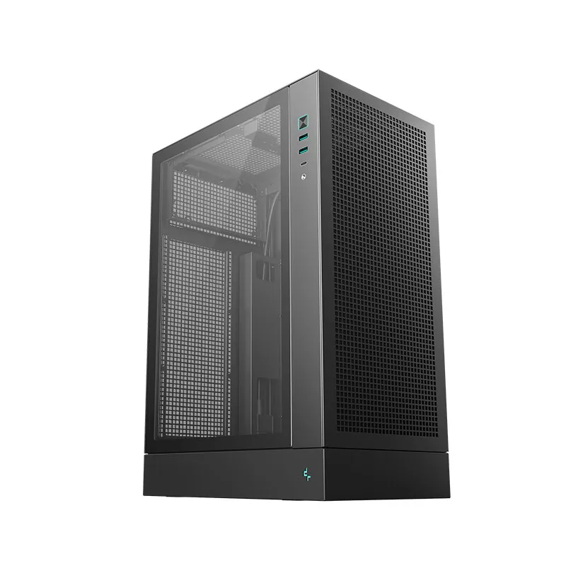 DEEPCOOL CH170 PLUS MATX Vertical Chassis Black Computer Chassis Supports 240 Water Cooling Type-C Interface Desktop Chassis