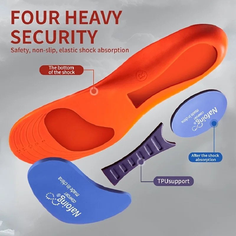 New Sports Elasticity Insoles For Shoes Sole Technology Shock Absorption Breathable Running Insoles For Feet Orthopedic insoles image 5