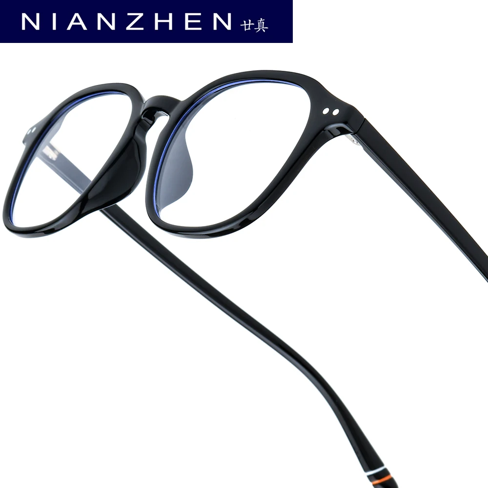 

NIANZHEN TR90 Eyeglasses Men Square Brand Design Glasses Frame Women Retro Vintage Ultralight-Weight Eyewear Spectacles 210576