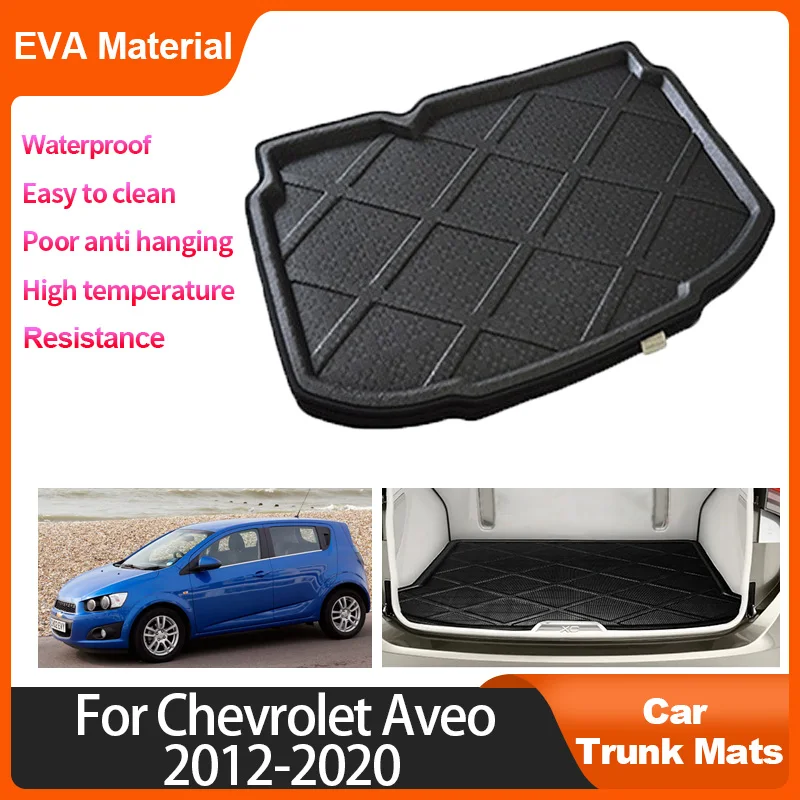 

Car Rear Trunk Mat For Chevrolet Aveo Sonic T300 Hatchback 2012-2020 2013 Holden Barina Waterproof Protective Storage Pad Carpet