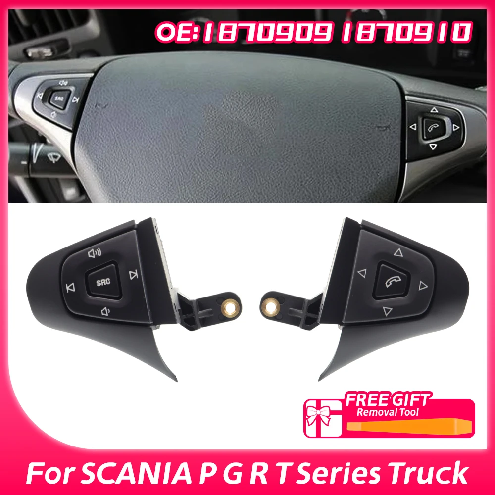 1870909 1870910 Left Right Cruise Control Switch Speed Steering Wheel Button for SCANIA P G R T Series Truck Car Accessories