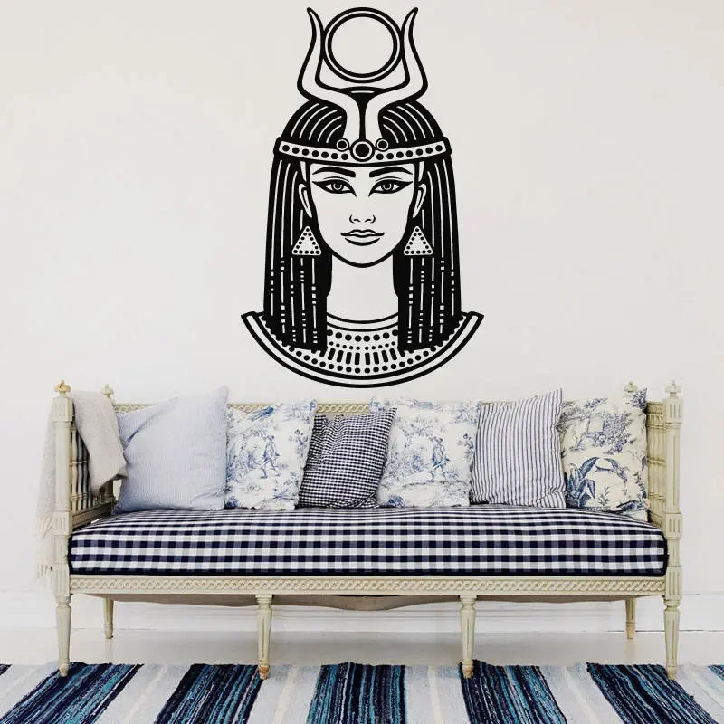 

Empress Nefertiti Cleopatra Wall Decal Egyptian Queen Vinyl Wall Sticker Ancient World Egypt Beautiful Woman Stickers Mural C426