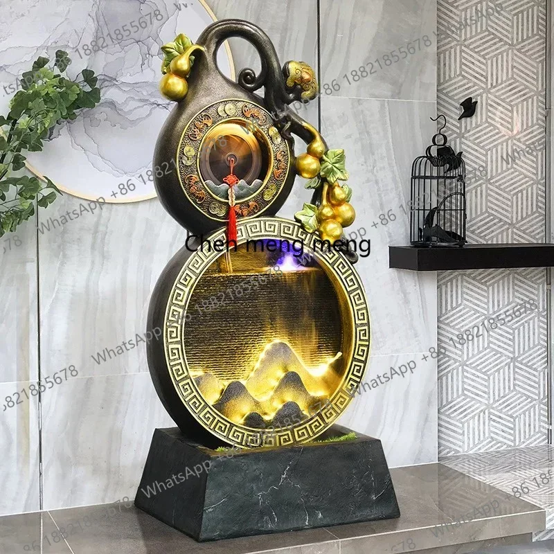 N138  Balcony flowing water office ornament circulating water lucky feng shui wheel living room floor