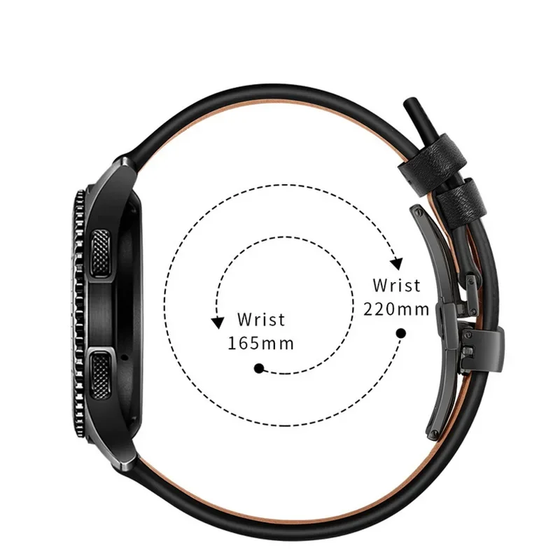 22mm 20mm Leather Strap For Samsung Galaxy Watch 6 5 4 Amazfit GTR4/GTS Bracelet Wristband for Huawei Watch 4/3/GT4-3-2 Correa