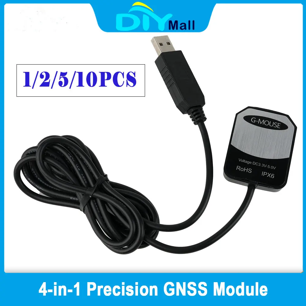 M10 G-MOUSE GNSS Module w/CH340 USB-TTL GPS+BeiDou+Galileo+QZSS Multi-System Positioning for Car/Boat High Precision Navigation