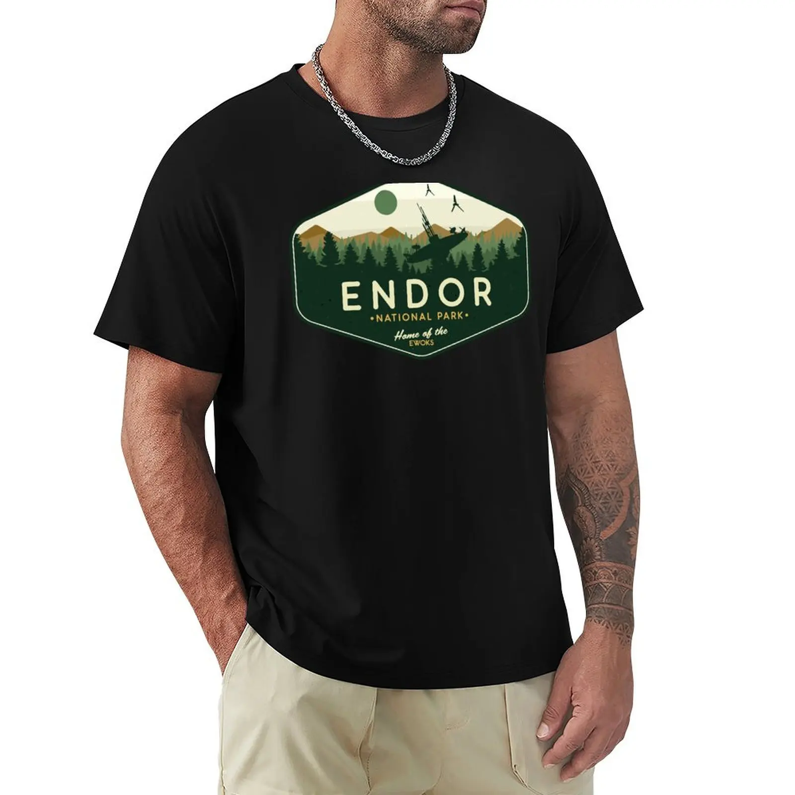 

Endor National Park: Home of the Ewoks T-Shirt summer 2025 summer tops plus size tops sweat fitted t shirts for men