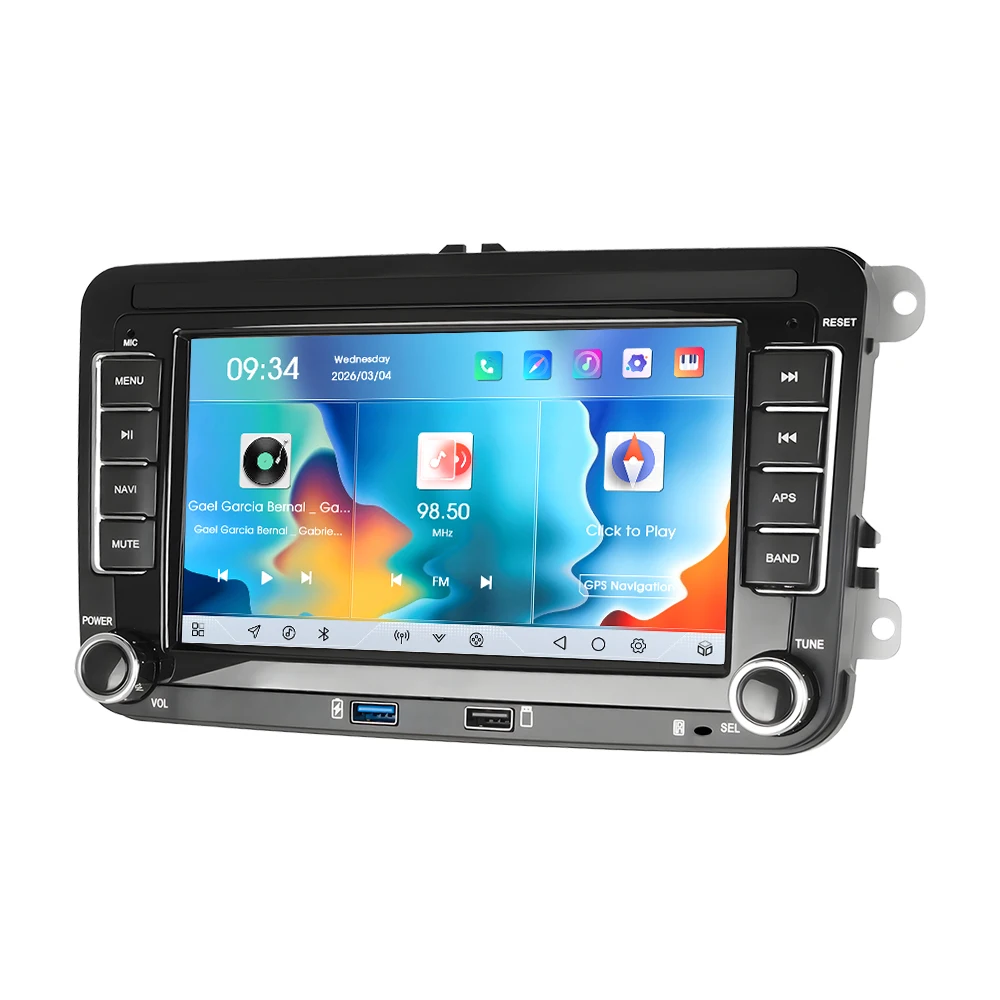 Podofo 2DIN 4+64G autoradio voor Seat Altea vanaf 05/2004, draadloze Carplay, Android Auto, Mirror Link, GPS, WIFI, autoradio, BT, USB, FM/RDS - afbeelding 2