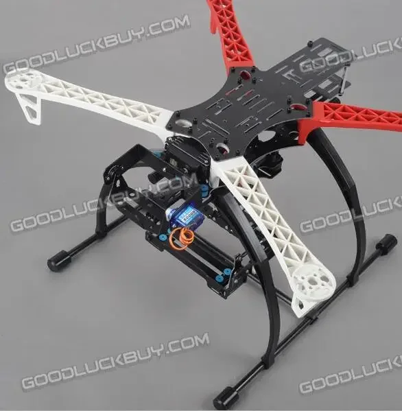 طقم إطارات FLYCAT MWC X-Mode Alien Multicopter مع انزلاق هبوط طويل القامة + 2 PTZ كوادكوبتر من الألياف الزجاجية مع انحراف مزدوج