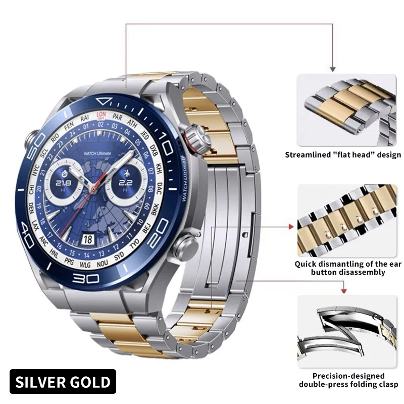 Luxury Titanium Quick Fit Strap For Huawei Watch 6 Pro Watch GT6 46MM 5 pro Ultimate Metal Correa For Honor GS Pro 22MM Bracelet view 4