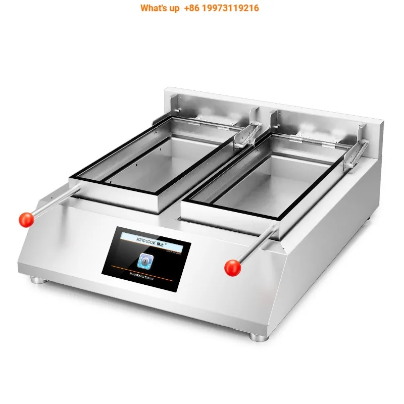 2026 Good Quality Easy Operation Portable Fried Dumpling Machine Manual Fryer Electrical Automatic Dumpling Gyoza Frying Machine