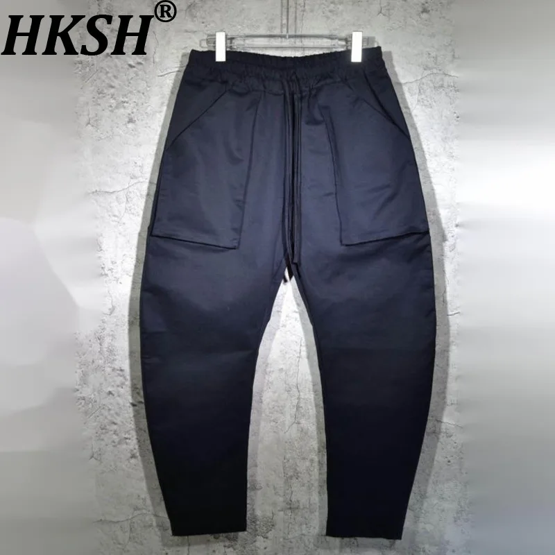 

HKSH Spring Autumn New Men Dark Tide Cargo Pants Three-Dimensional Tailoring Casual Punk Fashion Techwear Women Pockets HK17937