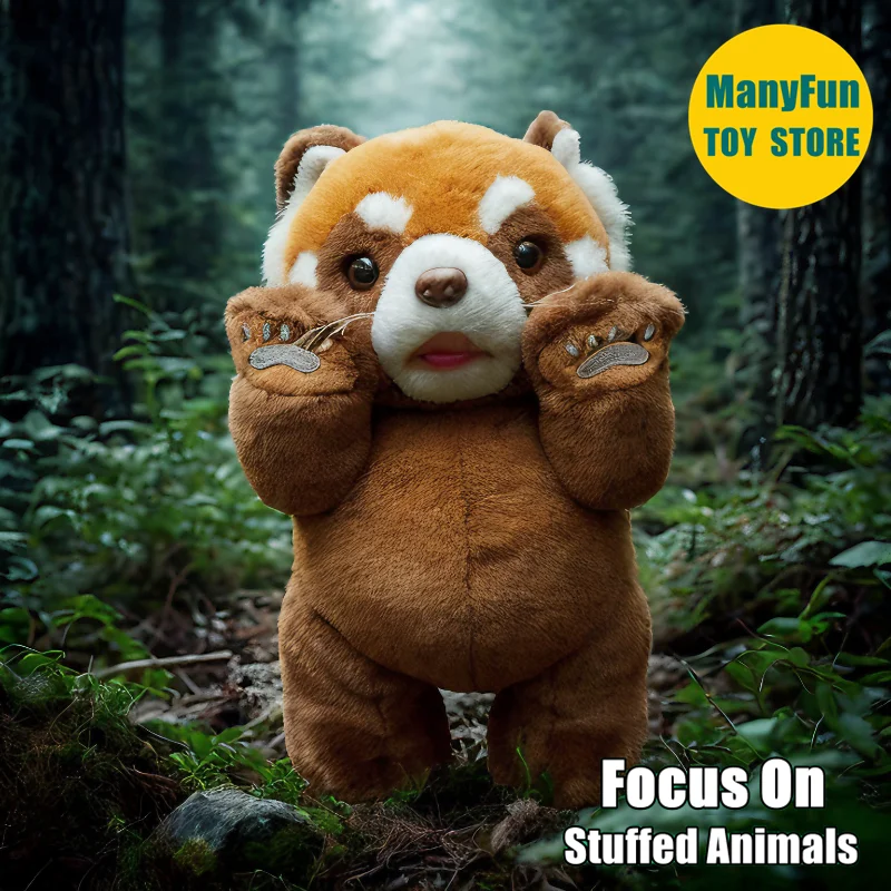 Realistic Red Panda Stuffed Animal Lifelike Lesser Panda Plushie Raccoon Plush Toy Simulation Stuffed Doll Toy Gift Collectors