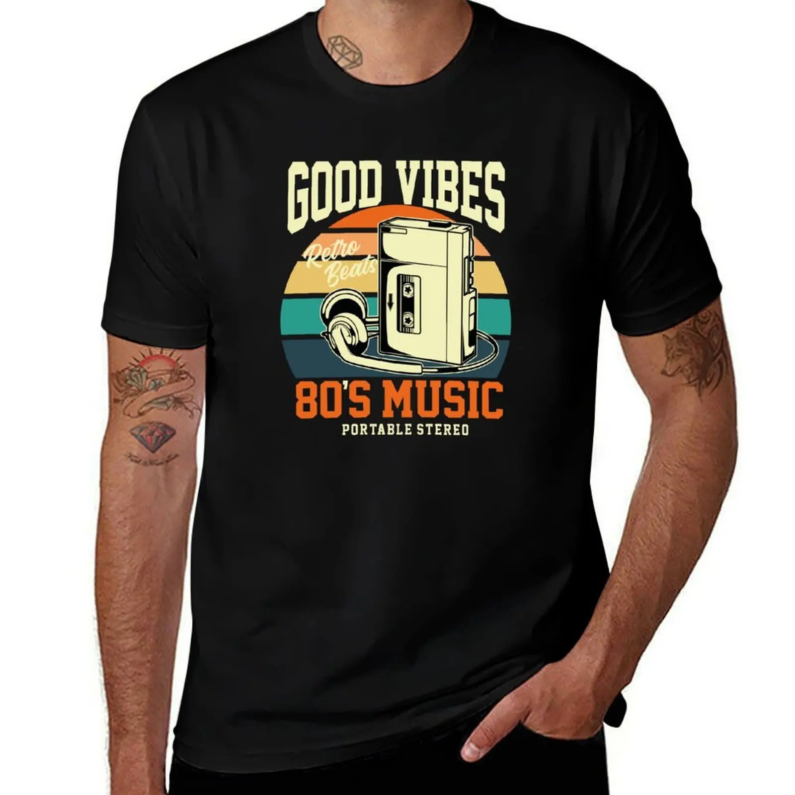 

Vintage Good Walkman Vibes T-Shirt Plus Size Quick Dry Sports Tee