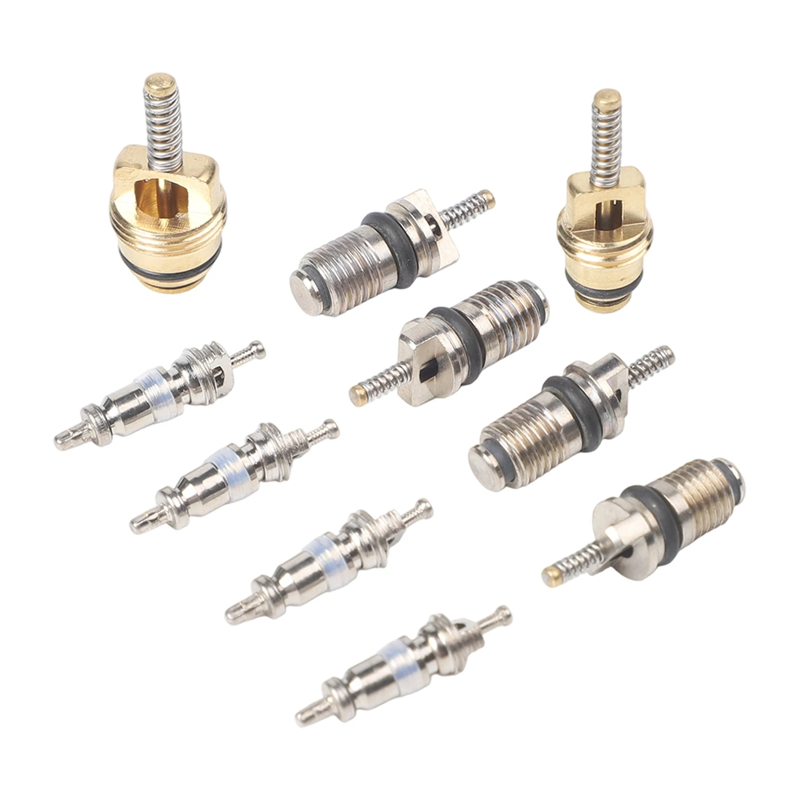 17 Piece Valve Core Assembly AC Valve Replacement R134a Valve Core Easy Installation Design Long-lasting AC Solution