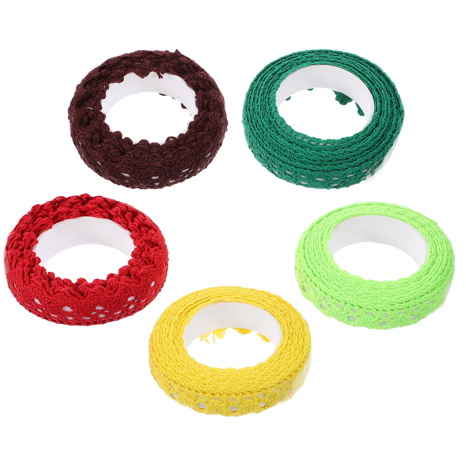 5 Pcs Lace Washi Tape for Journaling Decorate Masking Decorative Sticker Adhesive Ribbon