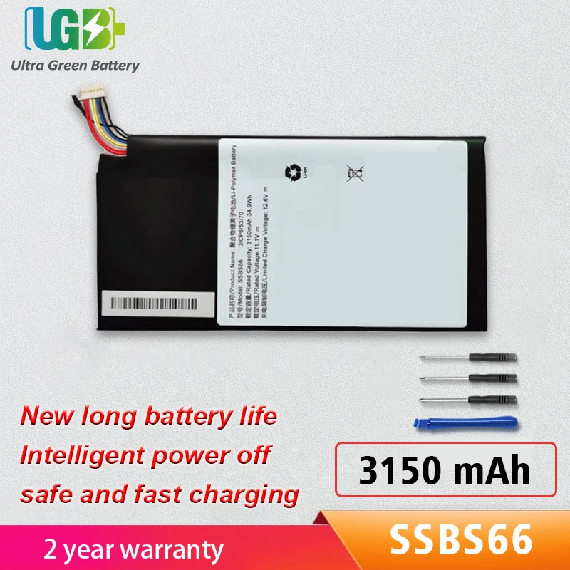 UGB 노트북 배터리, SSBS66, hasee NX300L 시리즈 NX300L-3S1P, 11.1V, 34.9Wh, 3150MAH, 신제품