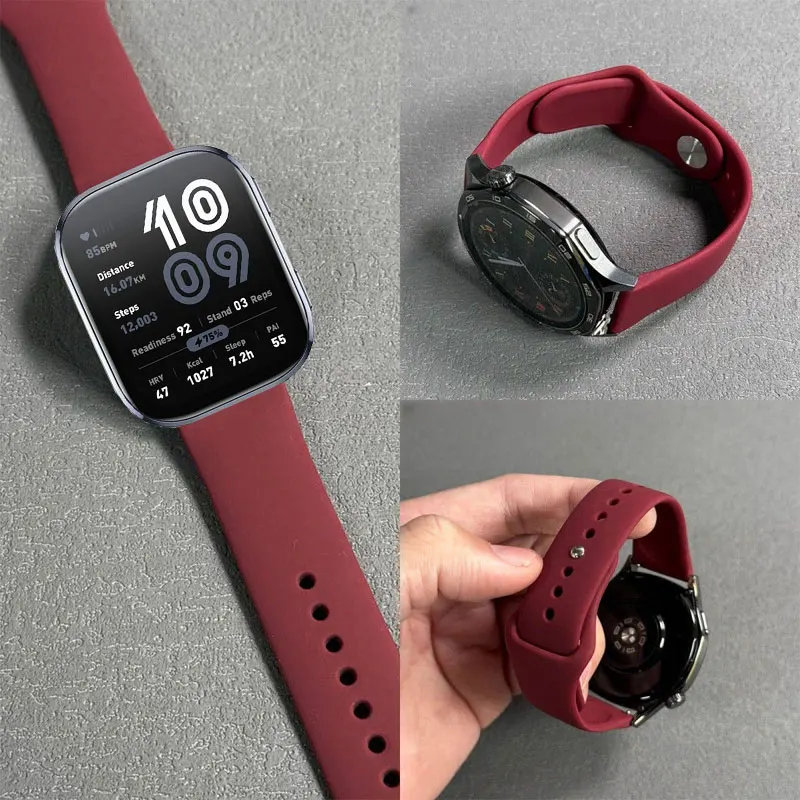 Silicone Band For Amazfit Bip 6 5 Bip6 Strap Smart Watch Quick 22mm Breathable Wristband For Amazfit Bip5 6 Bracelet Accessories