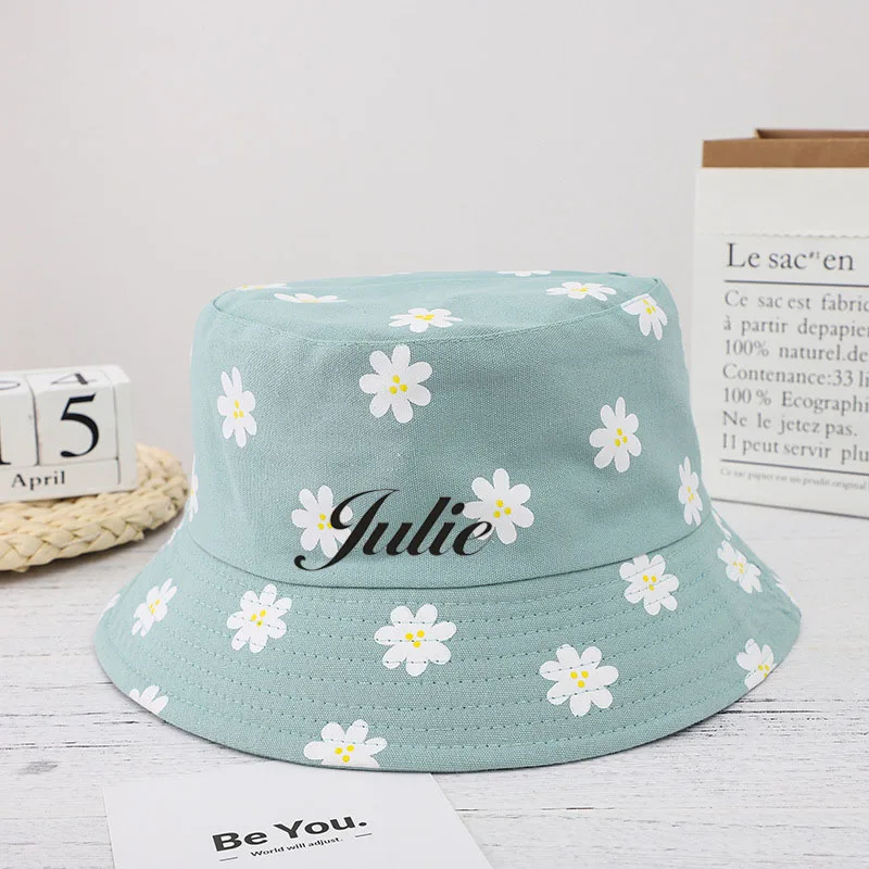 Personalized New Baby Hat Summer Kids Accessories Girl Beach Sun Hat Outdoor Kid Toddler Girl Bucket Fisherman Cap Bonnet Enfant