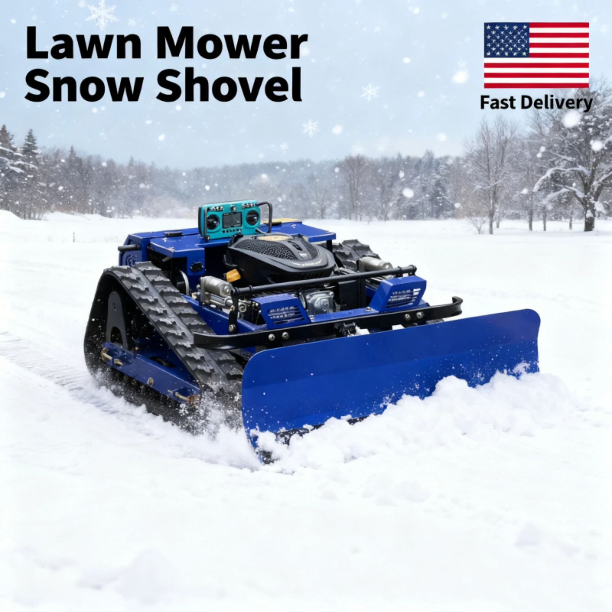 

Smart Remote Lawn Mower, Rechargeable Remote Control Grass Cutter with Snow Shovel, Applied To Home Garden，Fast Shipping USA