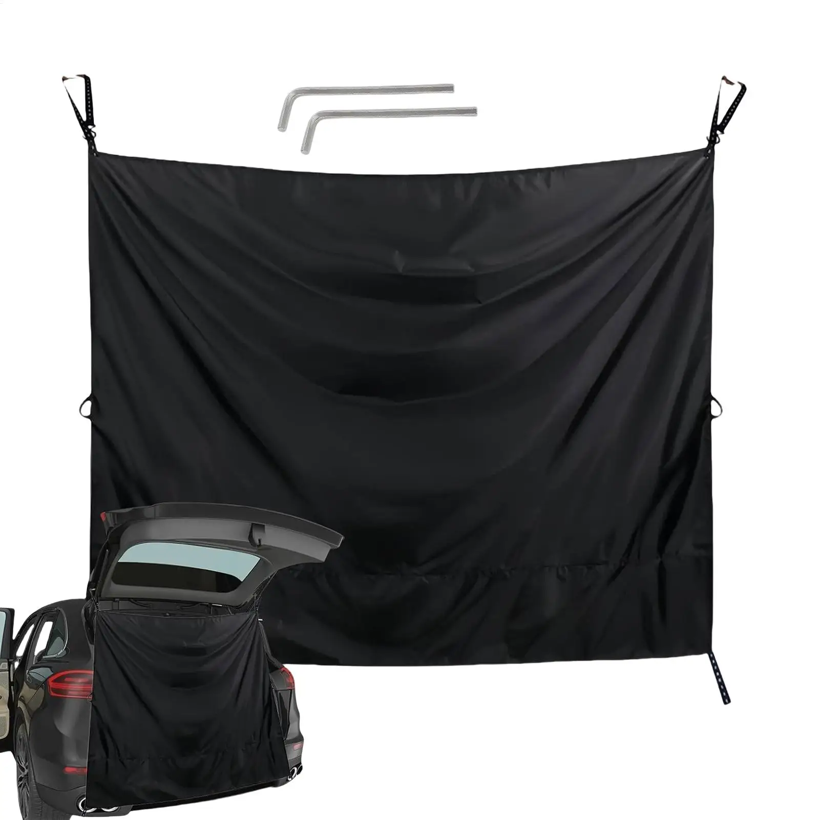 Rideaux de douche pour porte arrière, panneaux d'intimité pour camping-car, panneaux d'intimité pour véhicules, pour le camping, la plage, les voyages routiers, les événements en plein air, les voyageurs, le public