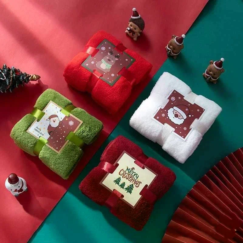 Christmas Cute Cotton Hand Towel Set - Absorbent Quick-Dry & Skin-Friendly, Adorable Holiday Bath Towels