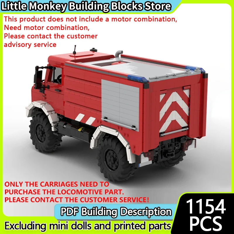 

Urban Rescue Vehicles Model MOC Building Bricks U5023 Fire Truck Modular Technology Children Holiday Gifts Assemble Toys Suit