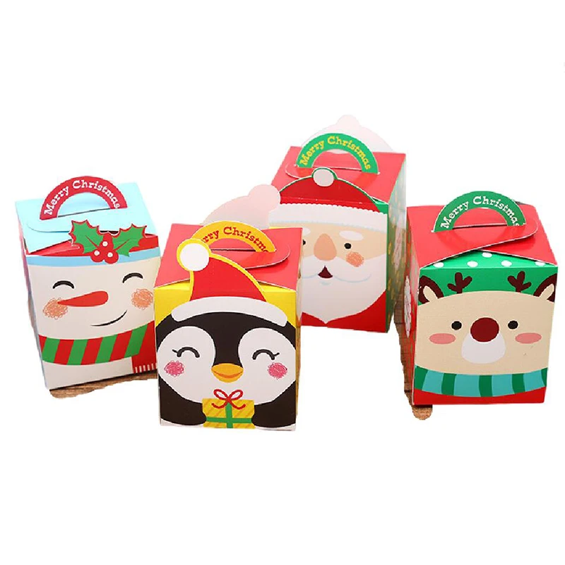 10/20PCS Christmas Advent Calendar Paper Candy Box Xmas Decor Gift Packaging Box Navidad Natal Noel Kids New Year Party Supplies