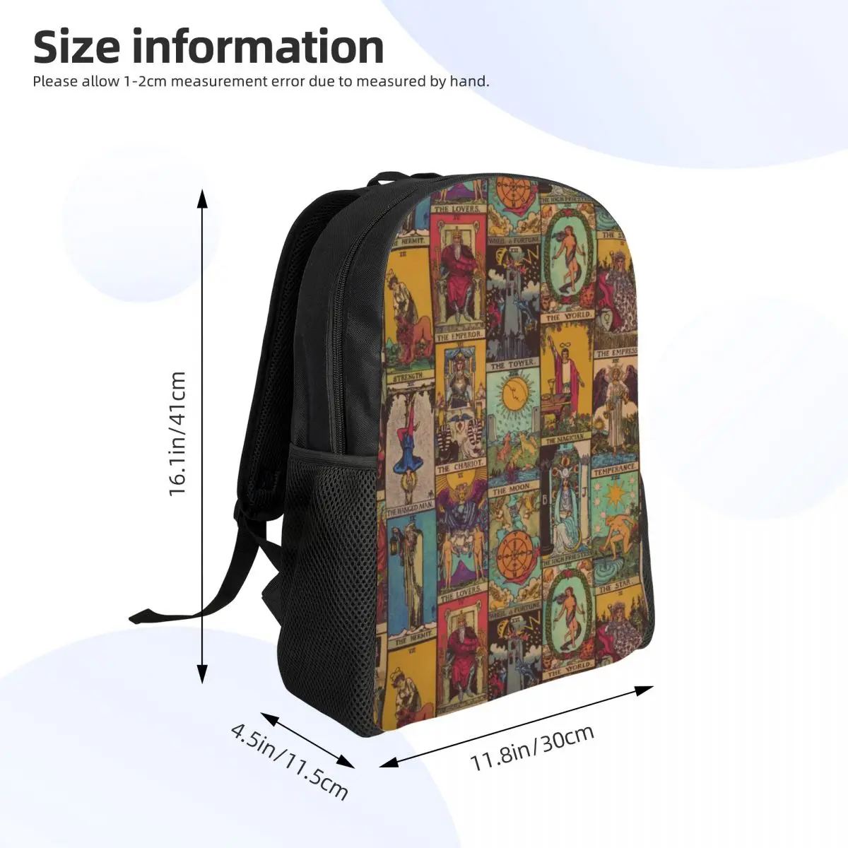 Die große Arcana von Tarot Vintage Patchwork Laptop Rucksack grundlegende Bücher tasche für College-Schüler okkulte Hexe spirituelle Tasche