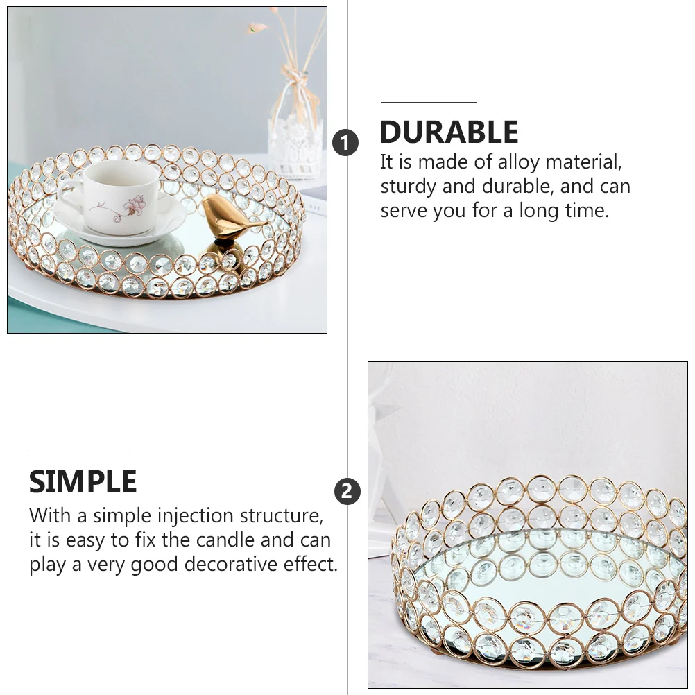 

1Pcs Alloy Plate Metal Holder Simple Candlestick Wedding Family Gathering Simple Candlestick