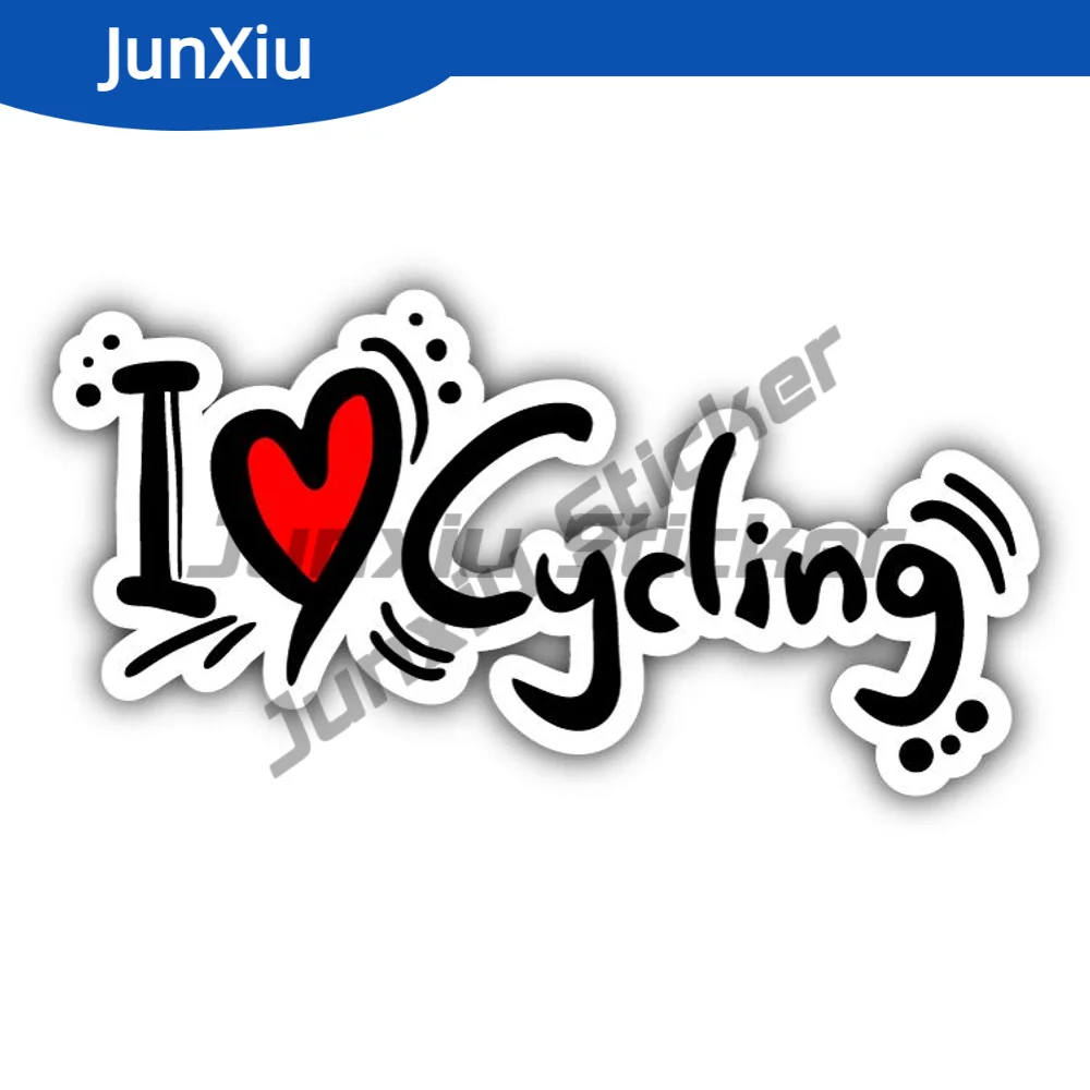 

I Love Cycling Slogan Sticker Car Bumper Personality Scratch-proof Sunscreen Exterior Decal Yz250x Decals Electronics Adventure