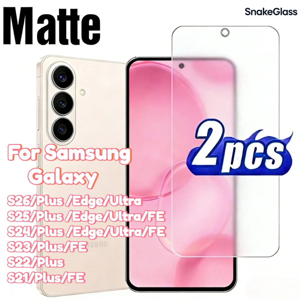 

2 шт. матовое закаленное стекло для Samsung Galaxy S26 Ultra, матовое стекло для Samsung S25 S24 Ultra S26 S25 Edge S25 S24 S23 S21 S20 FE
