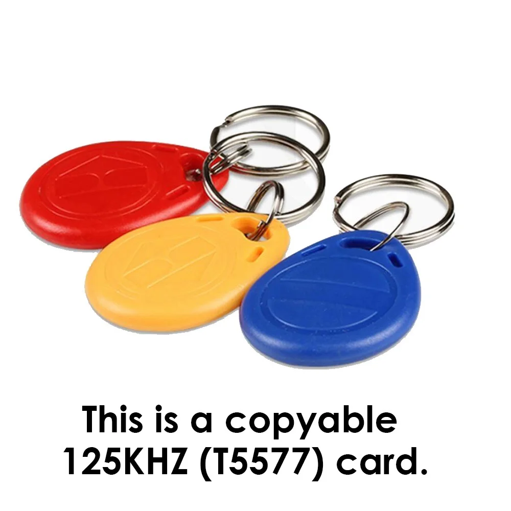 Go 100 buah/lot T5577 kartu Clone 125Khz RFID Tag Duplicator kartu Clone Proximity lencana dapat ditulis ulang Keytag