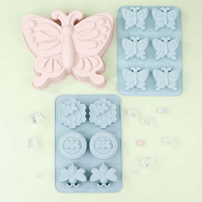 Butterfly Silicone Mold DIY Fondant Cake Decorating Tools Chocolate Bakeware Dessert Cookie Bee Cake Mold Kitchen Accessories