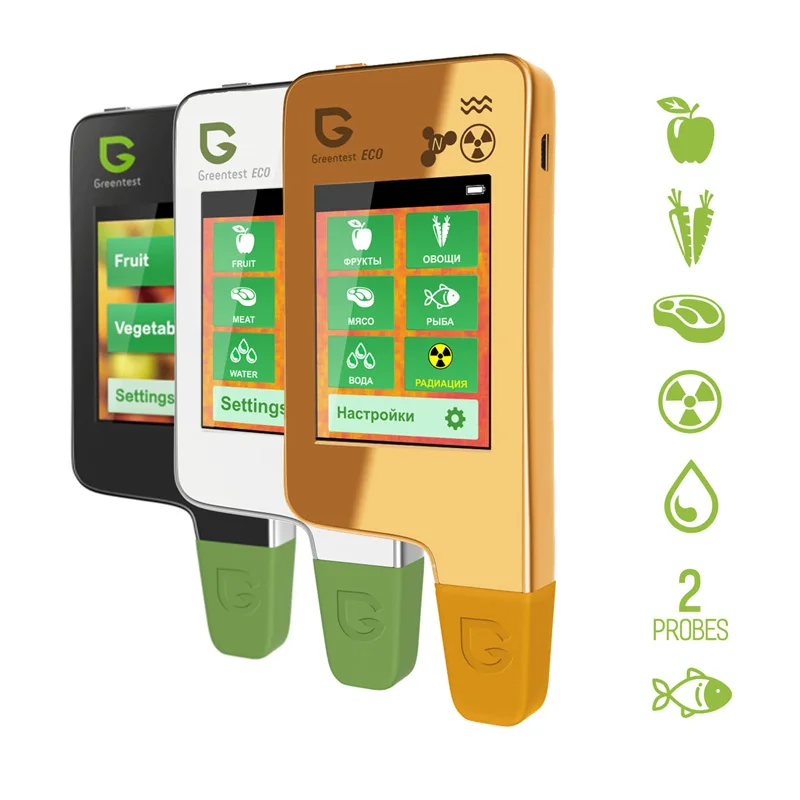 Greentest-ECO6 Upgrade Home kuchnia azotan Tester detektor promieniowanie TDS woda z funkcja Bluetooth i ekran pojemnościowy