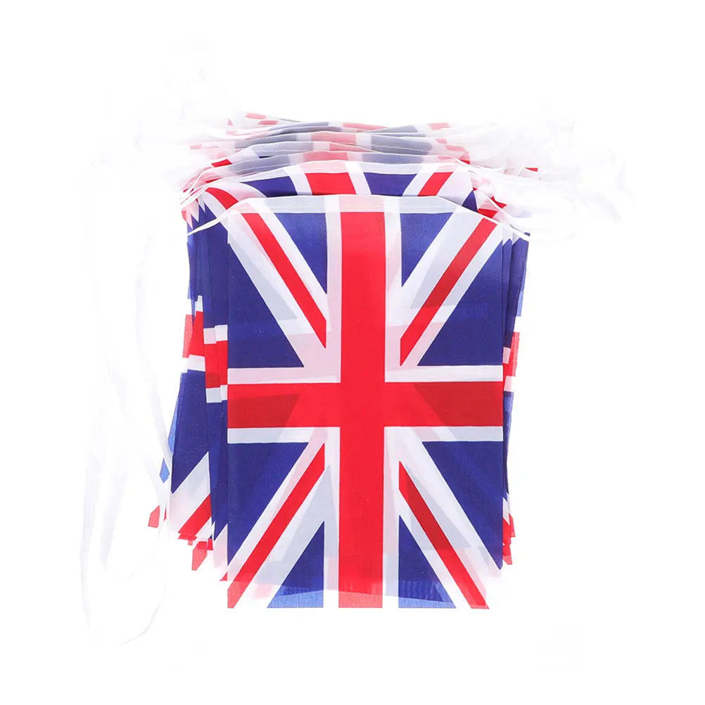 

Polyester Garden Flags Decorations Union Jack Bunting UK Hanging Banner Festival Party String Flag