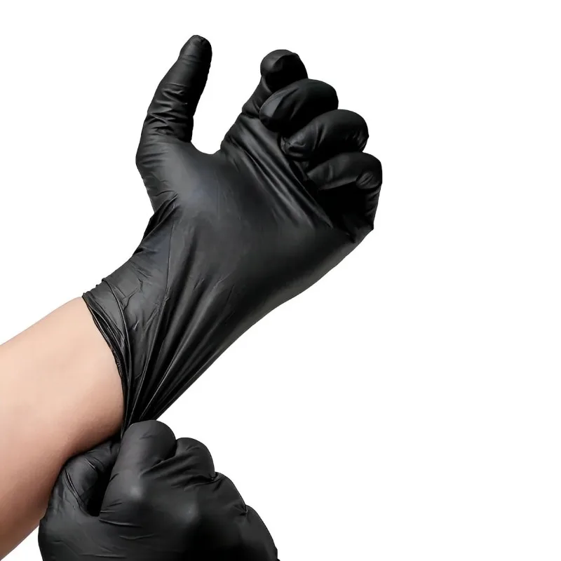 30/50/100PCS Zwart Nitril Handschoenen Huishoudelijke Keuken Badkamer Schoonmaken Handschoenen Afwassen Nail Art Haarverf Huisdieren latex Gratis