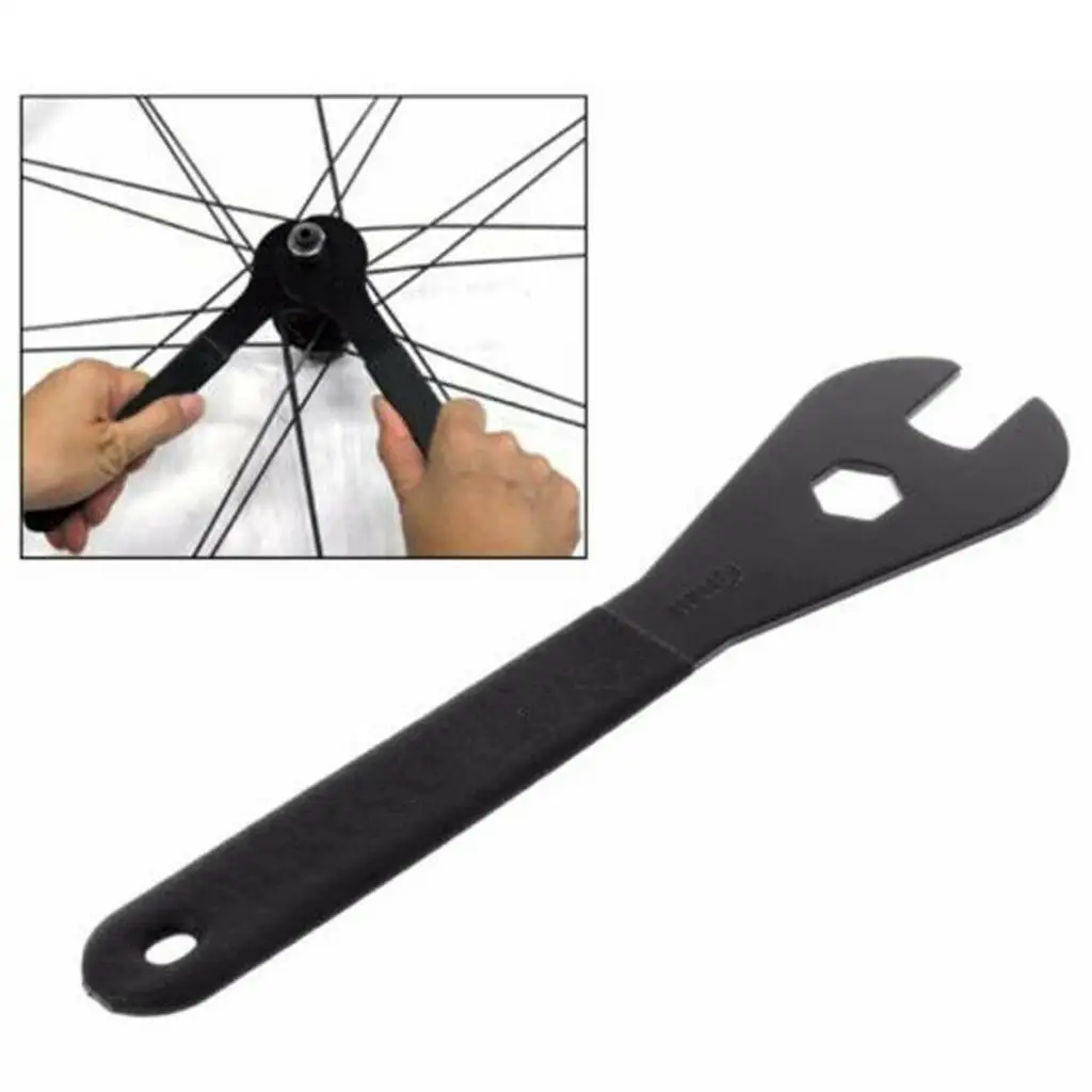 

Bicycle Cone Spanner Anti-slip Handle Carbon Steel Repair Tool for Mountain Bikes Multitool Accessories