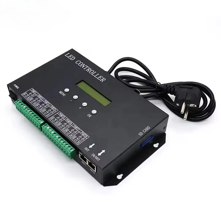 H807SA 8CH Art‑Net SD Card DMX512 RDM Pixel LED Controller Constant Voltage RGB IC Stage Light Controller