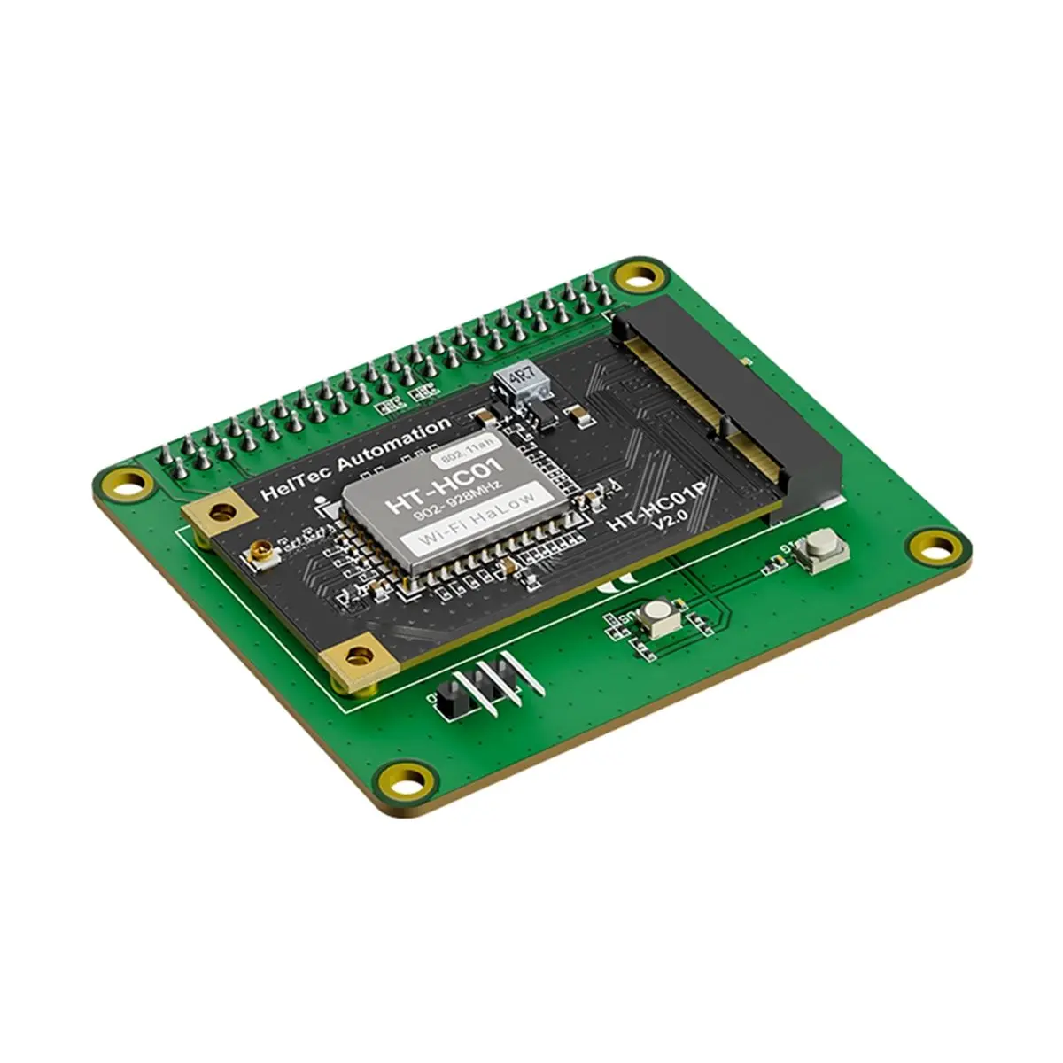 A32I HC01P V2 WiFi HaLow Module Mini PCIe Interface 902-928MHz with HT-HC01PHAT HC01P Baseplate for Most IoT Scenarios