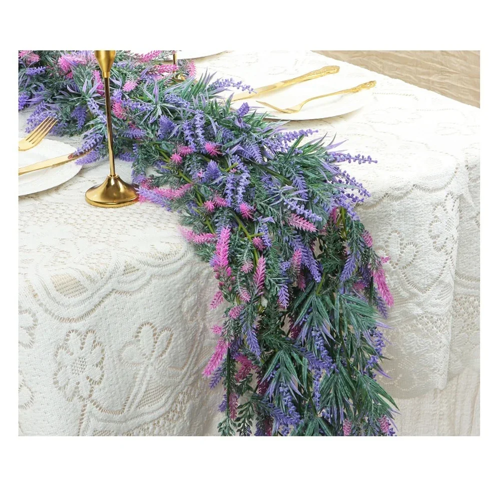 

Wedding Decoration Lavender Vine Lavender Garland Realistic Design Flexible Branches Bendable Stems Soft Stems