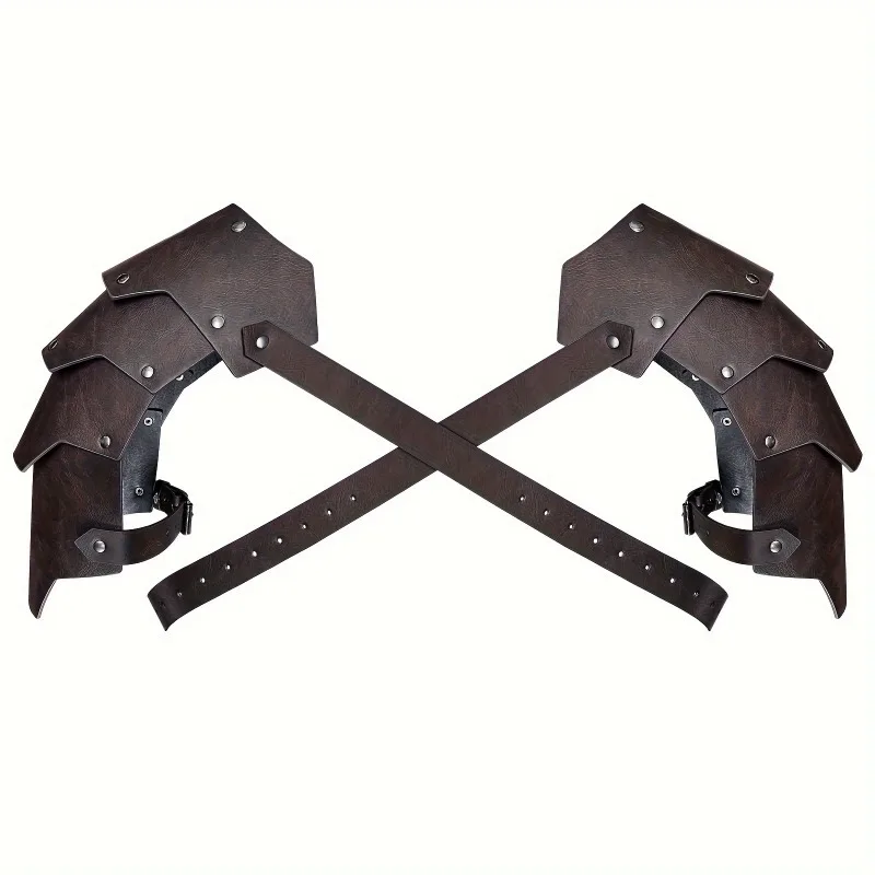 Medieval Four Layer Double Shoulder Armor Nordic Viking Style LARP Cosplay Knight Costume Vintage Body Armor Accessory