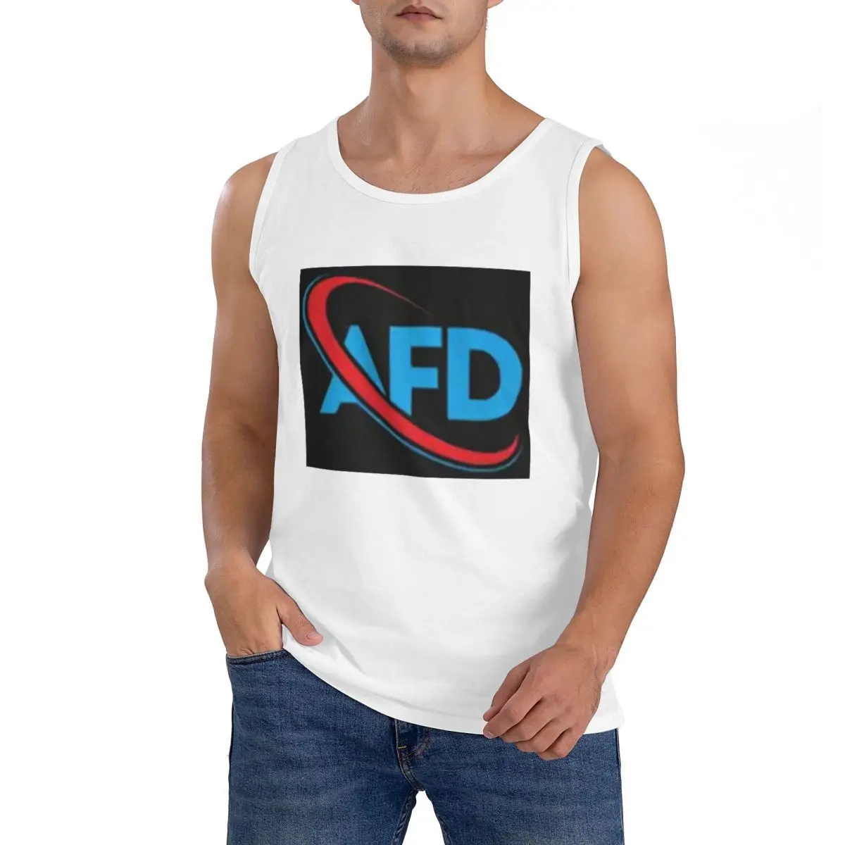 100% Cotton AFD Alternative For Germany Fashion Sleeveless T-Shirt Men Workout Sports Clothing Tops Men's Crew Neck Vest