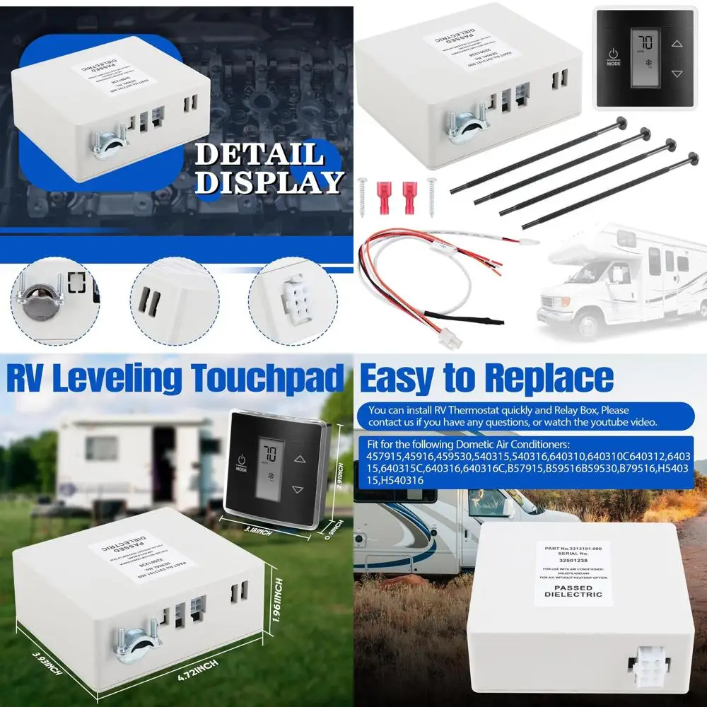 

3316230.000 Комплект релейной коробки настенного термостата для автодома с заменой ЖК-дисплея для Dometic, комплект управления для охлаждения/контроля печи для R