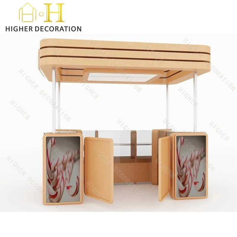 custom.Modern Style Candy Interior Design Colorful Sweet Candy Kiosk Shopping Mall Retail Candy Booth