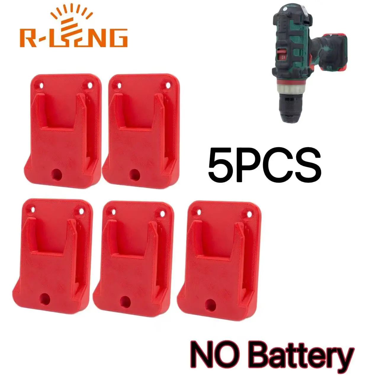 Image of 5 Stück für Lidl Parkside X20V Team Series Lithium-Werkzeug-Wandhalterung, Dock-Halter, Ständer mit Schraube (Batterie nicht im Lieferumfang enthalten)