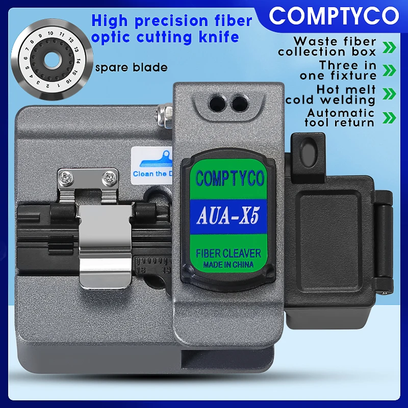 

COMPTYCO AUA-X5/AUA-X2 Сколыватель волокна Высокоточный резак для оптоволокна Инструмент FTTH Нож для резки оптического волокна