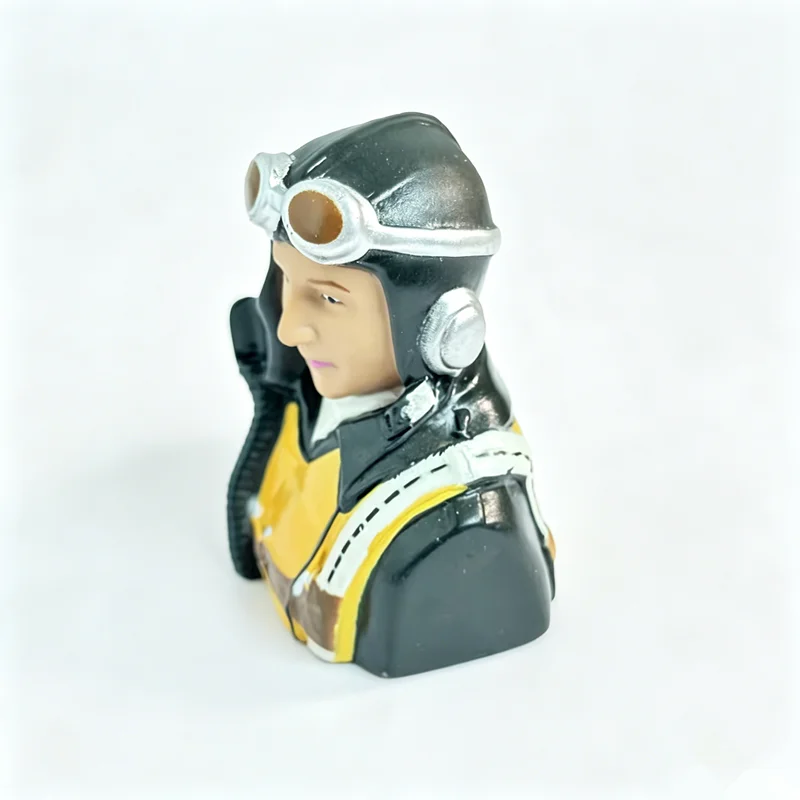 WWII Pilot Bust, 32mm Width, 26g Lightweight for RC Plane Cockpit Decoration
