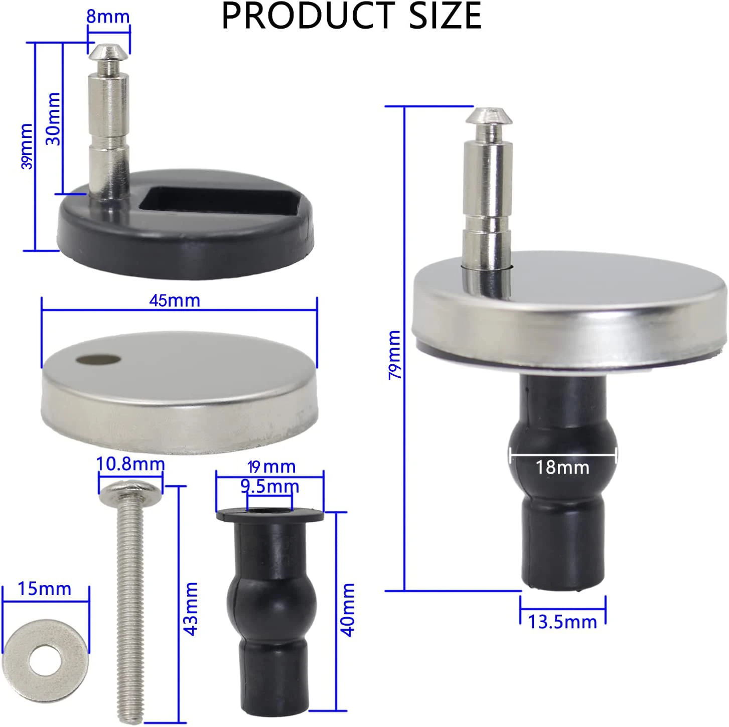 

Toilet Seat Accessories Costar Quick-release Fixing Connector Rv Stainless Steel Bidgets for