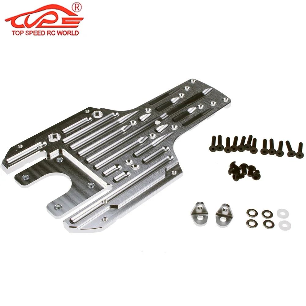 Upgrade Onderdelen CNC Metalen Motor Achter Bodemplaat voor 1/5 Schaal Rc Auto Gas HPI ROFUN ROVAN KM BAJA 5B 5T 5SC Buggy Truck Onderdelen