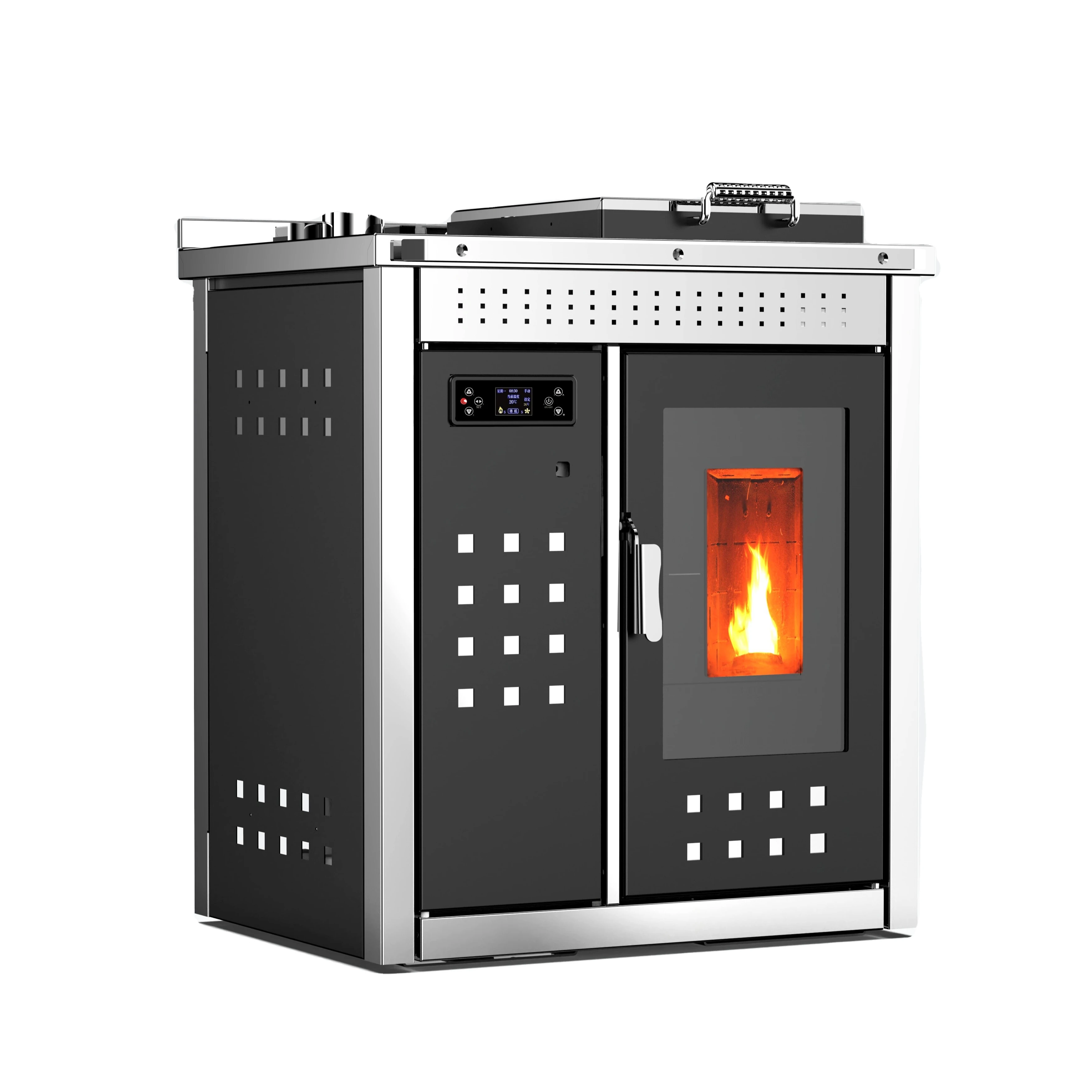 

Modern freestanding pellet fast household automatic pellet loading remote control boiler furnace